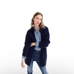 Point Sur X JCrew Fuzzy Jacket Size M Cozy Comfy Preppy Minimalist